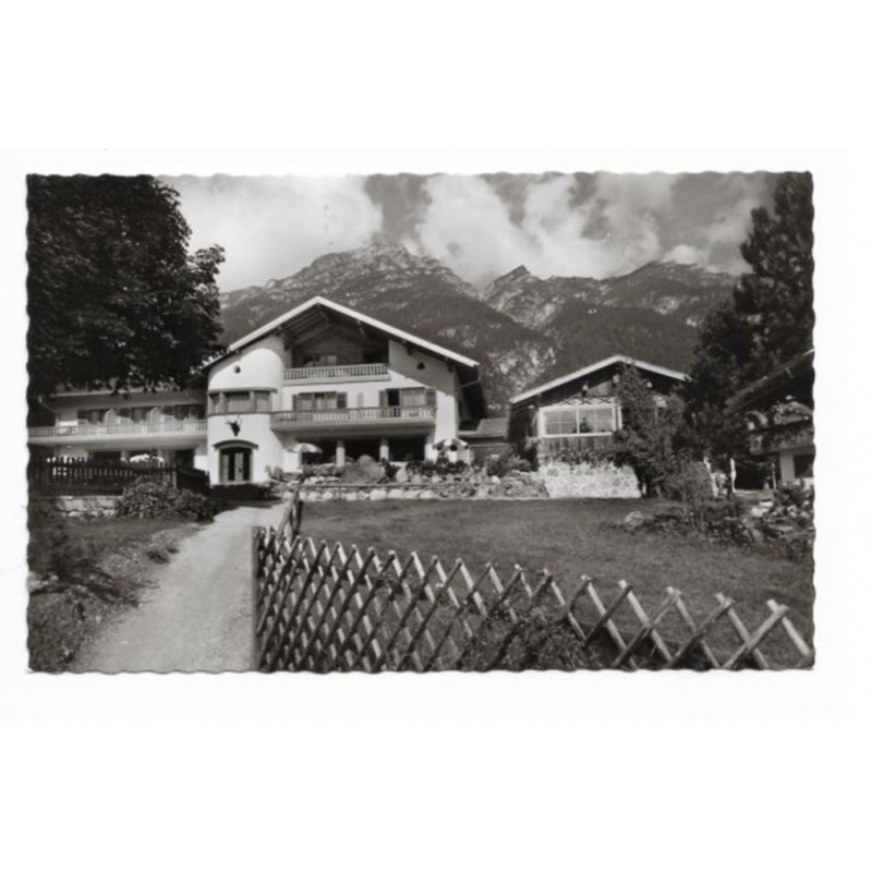 Postkarte-Berggasthof ALMHÜTTE am Südhang des Kramers.