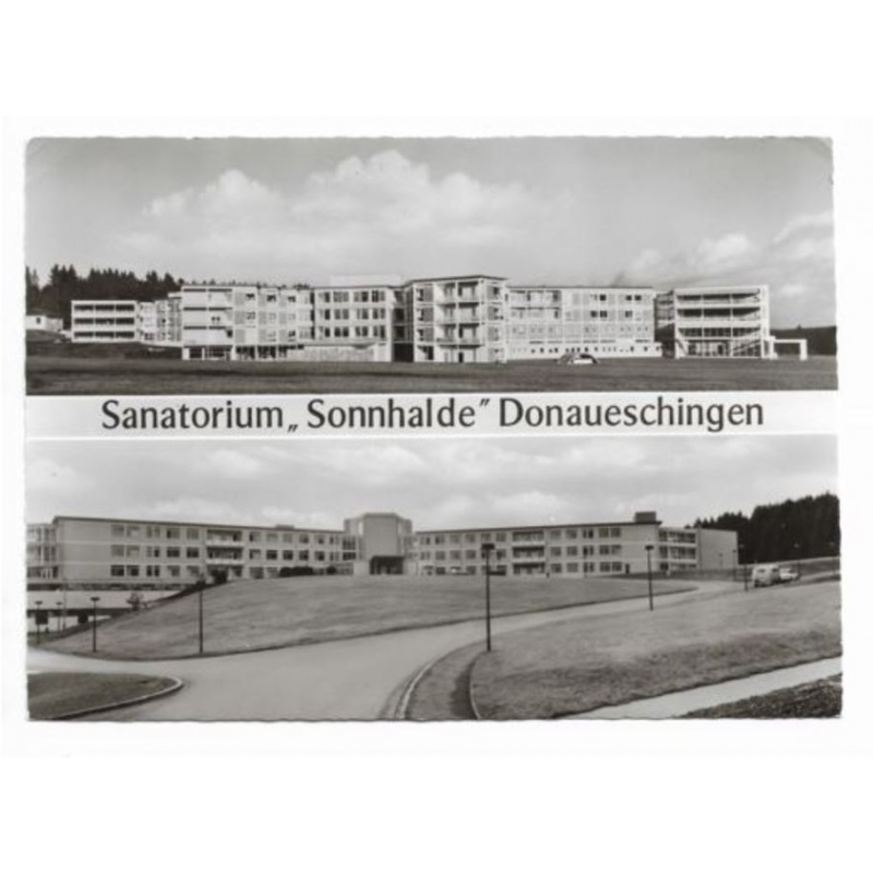 Postkarte-Sanatorium Sonnhalde-Donaueschingen.