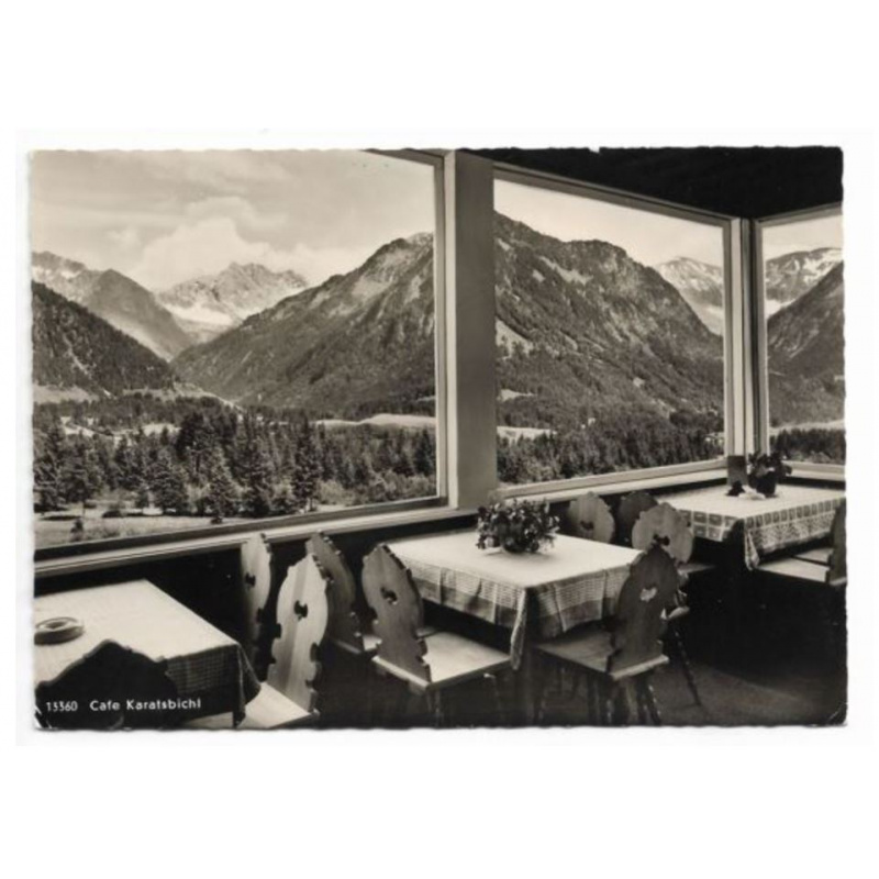 Postkarte-Oberstdorf-Cafe-Gasthaus Karatsbichl.