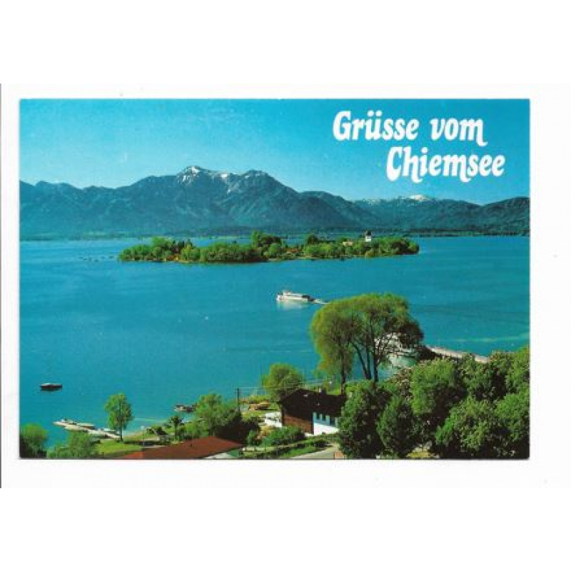 Postkarte-Grüsse vom Chiemsee.