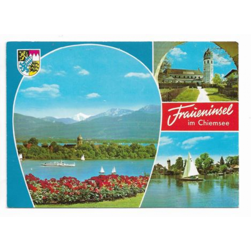 Postkarte-Fraueninsel im Chiemsee.