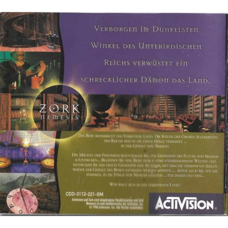 PC-Spiel (Retrogame) -Zork: Nemesis - Das verbotene Land" Klassiker, Adventure