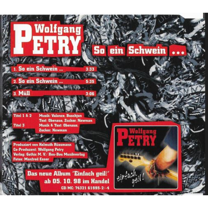 Wolfgang Petry So ein Schwein (1998) [Maxi-CD]