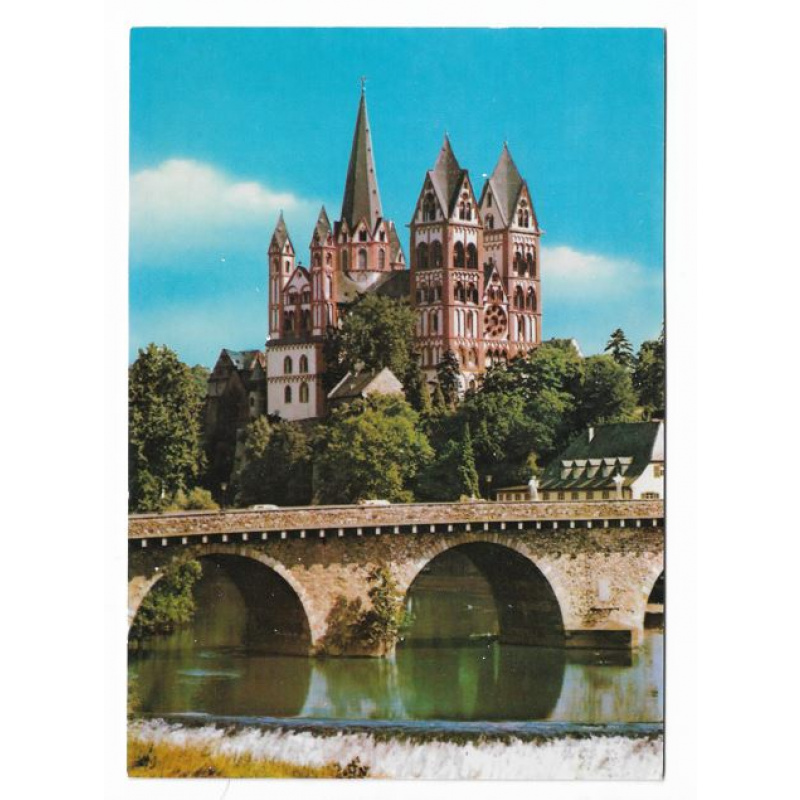 Limburg an der Lahn. Dom mit Lahnbrücke.