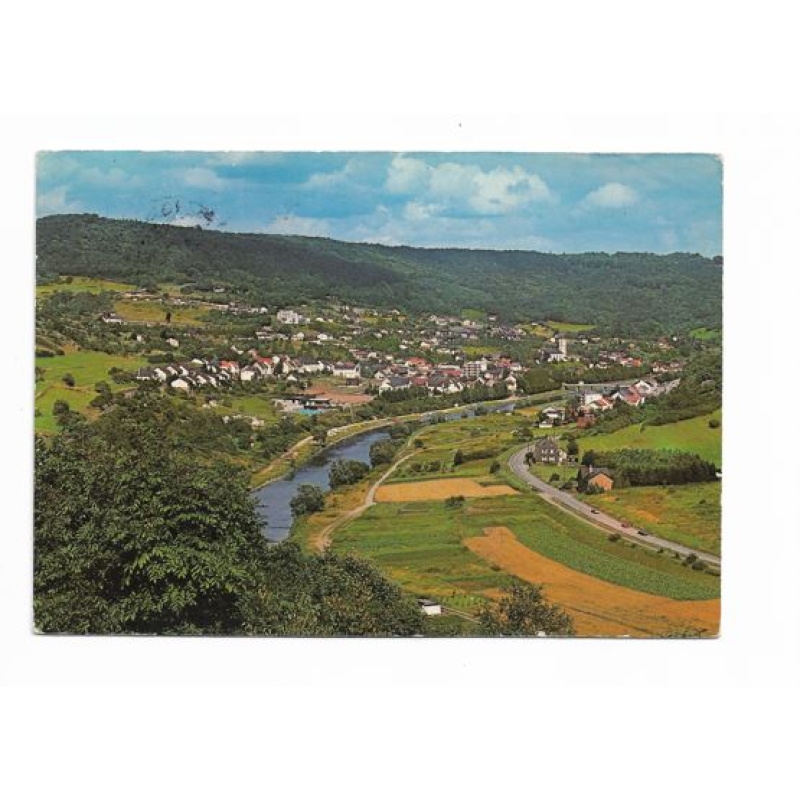 Postkarte-Bollendorf an der Sauer-Südeifel.