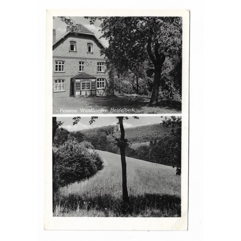 Postkarte-Heidelbeck-Pension Waldfrieden.