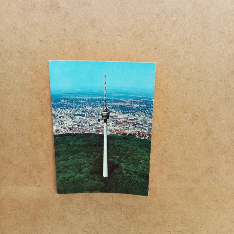 Ansichtskarte-Stuttgart. Blick auf Fernsehturm und City.