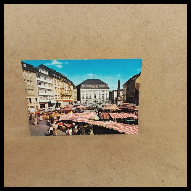 Ansichtskarte-Bonn am Rhein-Marktplatz.