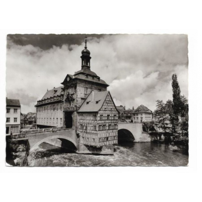 Postkarte-Bamberg-Altes Rathaus.