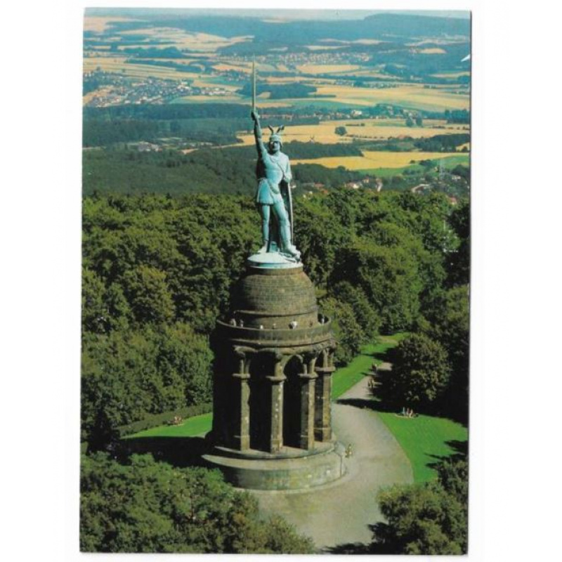 Postkarte-Das Herrmannsdenkmal bei Detmold.