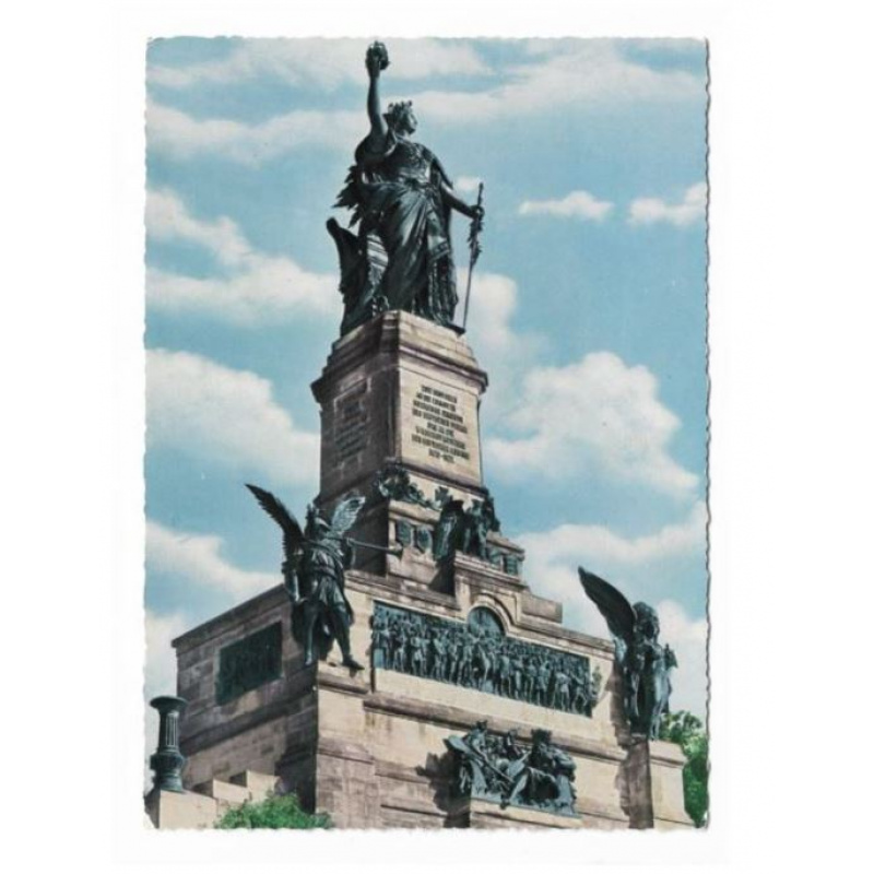 Postkarte-Nierderwalddenkmal bei Rüdesheim.