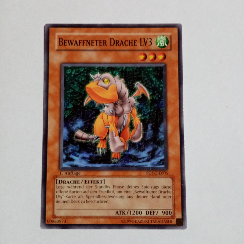 Konami -SAMMELKARTE.BEWAFFNETER DRACHE LV3.