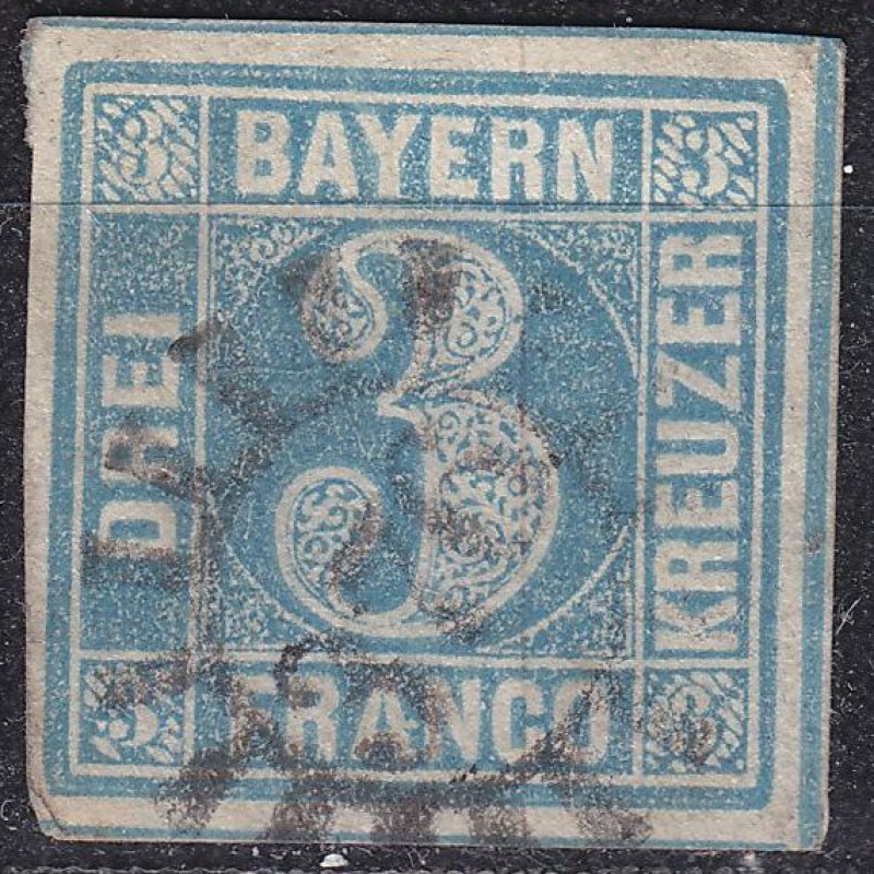 GERMANY Bayern Bavaria [1850] MiNr 0002 II ( O/used ) [04]